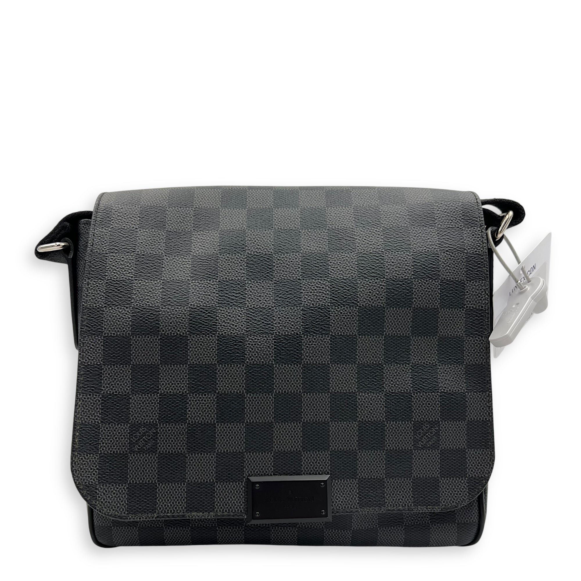 Louis Vuitton District Messenger PM Black in Coated Canvas, Silver hardware_1