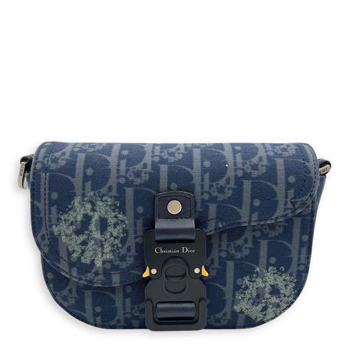 Dior Dior Tears Saddle Blue Crossbody Bag in Denim, Lacquered Metal hardware_1