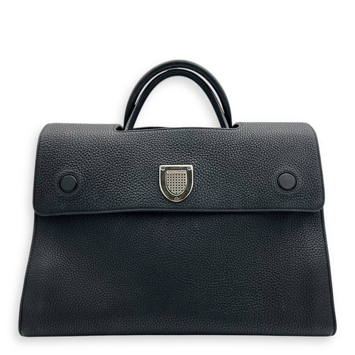 Dior Diorever Top Handle Bag Black in Calfskin, Silver hardware_1