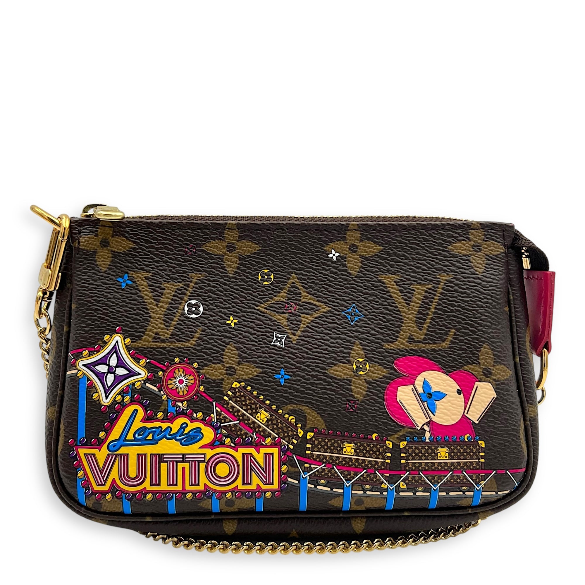 Louis Vuitton Pochette Clutch Brown in Monogram Coated Canvas, Gold hardware_1