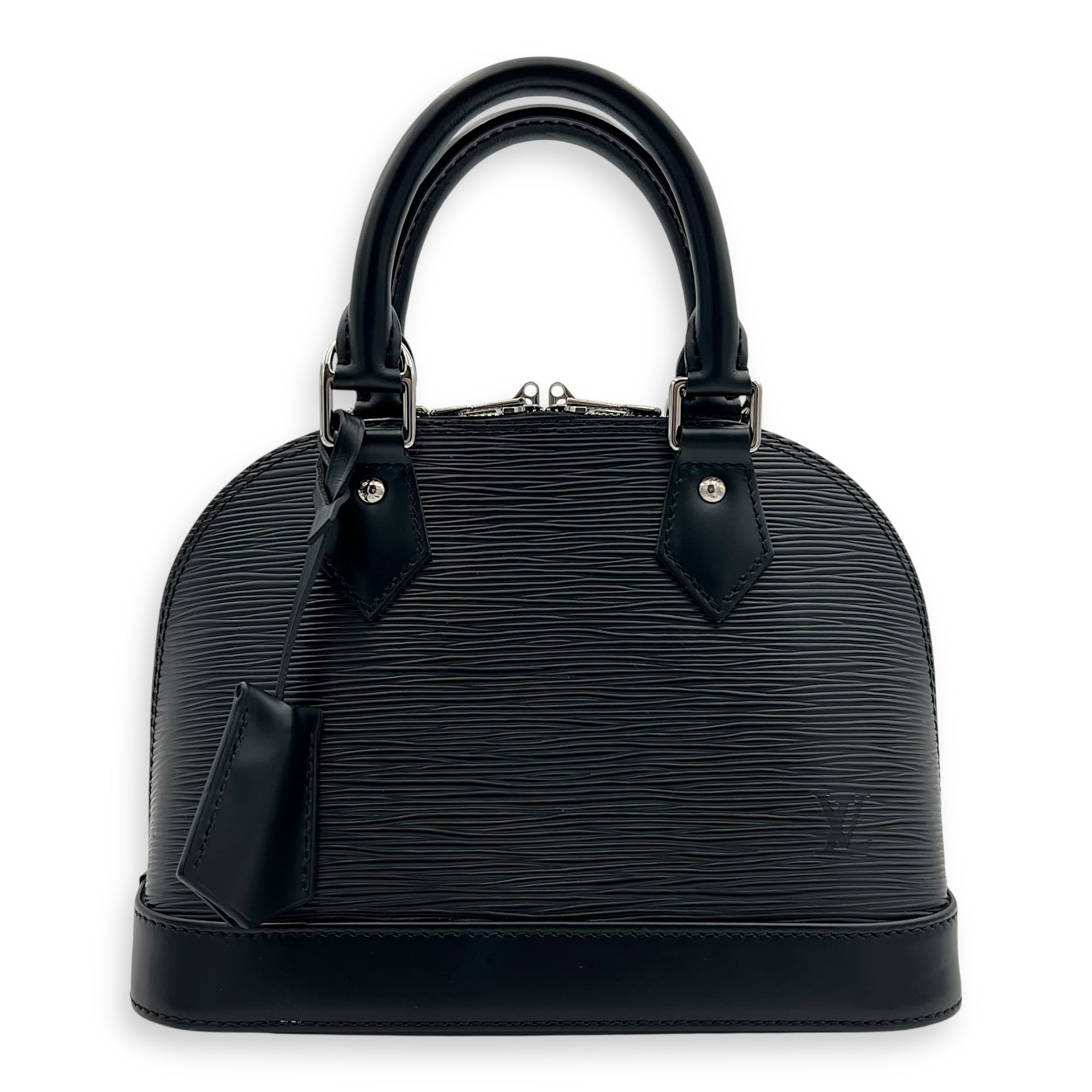 Louis Vuitton Alma BB Black Top Handle Bag in Epi Leather, Silver hardware_1