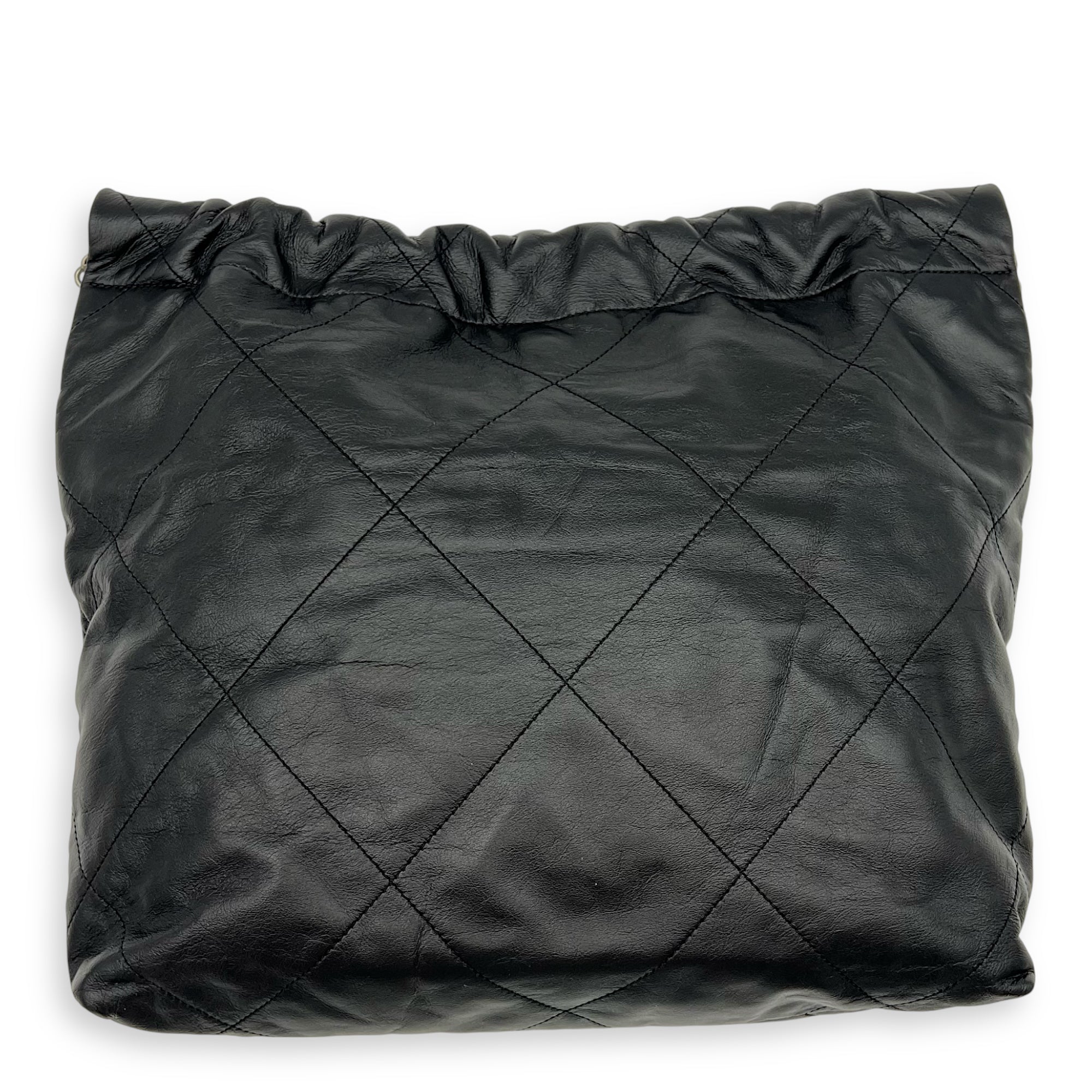 Chanel 22 Tote Shoulder Bag Small Black in Calfskin, Silver hardware_9