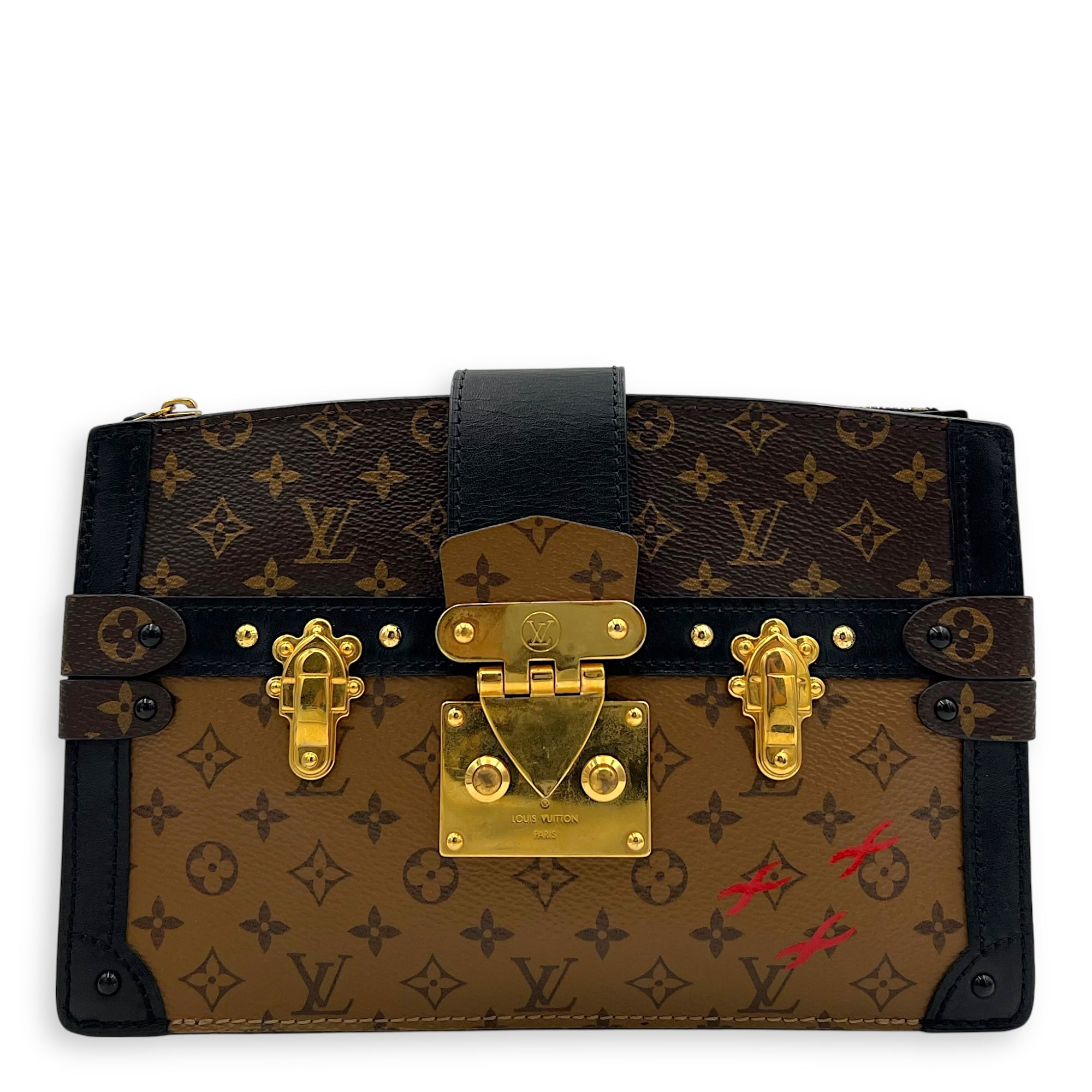 Louis Vuitton Trunk Trunk Clutch 2 Way Brown in Monogram Coated Canvas, Gold hardware_1