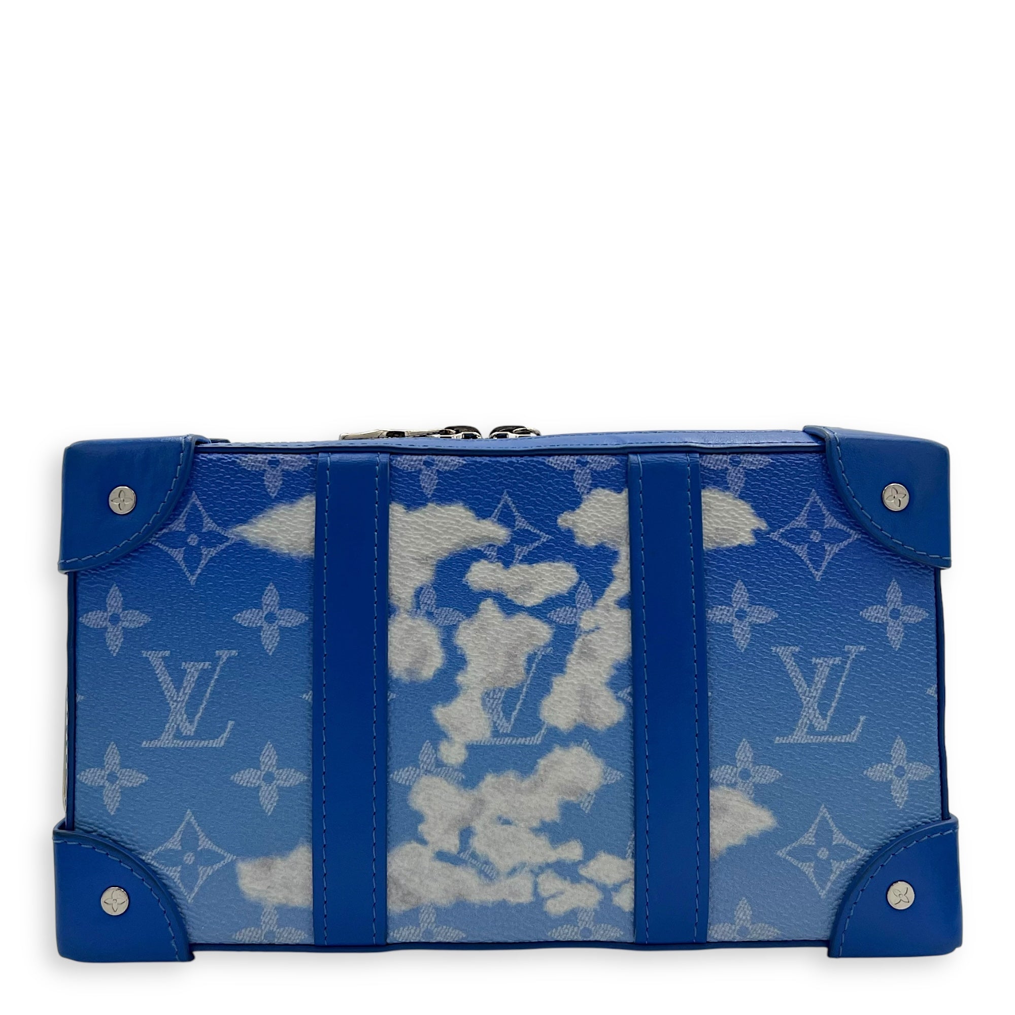 Louis Vuitton Clouds Soft Trunk Wallet Crossbody Bag Blue in Coated Canvas, Silver hardware_1