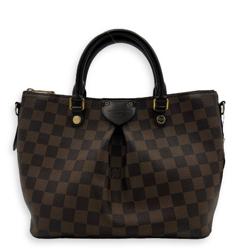 Louis Vuitton Siena PM Brown Top Handle Bag in Coated Canvas, Gold hardware_1