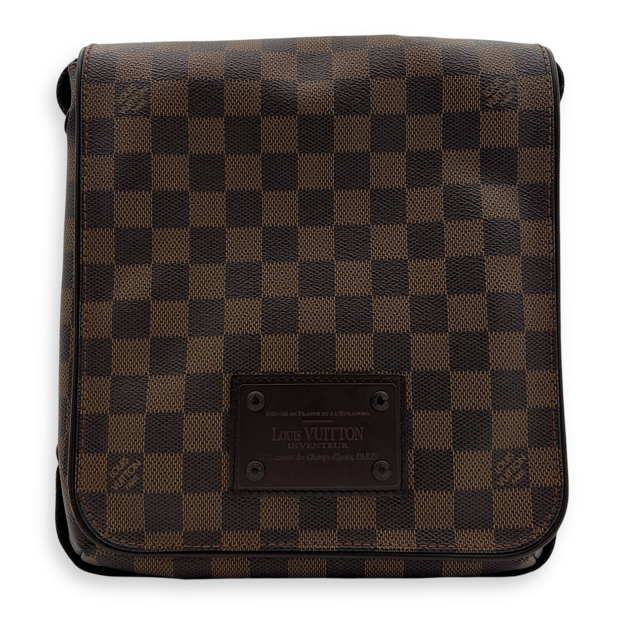 Louis Vuitton Brooklyn Crossbody Bag Brown in Coated Canvas, Lacquered Metal hardware_1