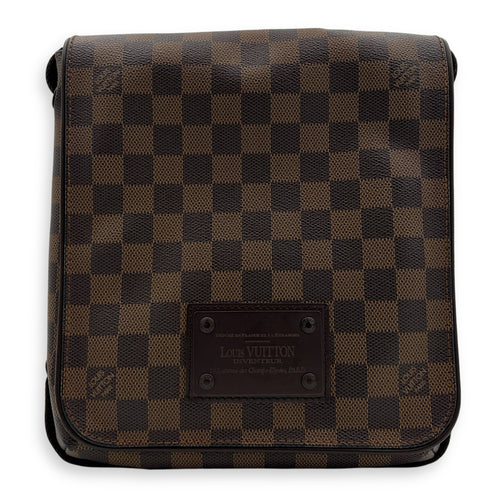 Louis Vuitton Brooklyn Crossbody Bag Brown in Coated Canvas, Lacquered Metal hardware_1