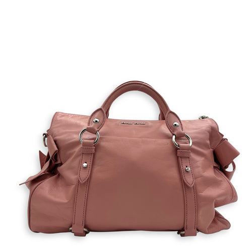 Miu Miu 2 way bag Top Handle Bag Pink in Goat Leather, Silver hardware_1
