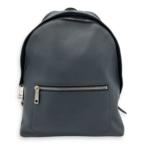 Fendi Chiodo Backpack Blue in Calfskin, Silver hardware_14