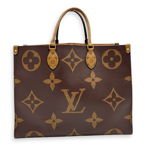 Louis Vuitton OnTheGo Tote Bag GM Brown in Monogram Coated Canvas, Gold hardware_6