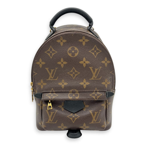 Louis Vuitton Palm Springs Backpack Mini Brown in Monogram Coated Canvas, Gold hardware_9