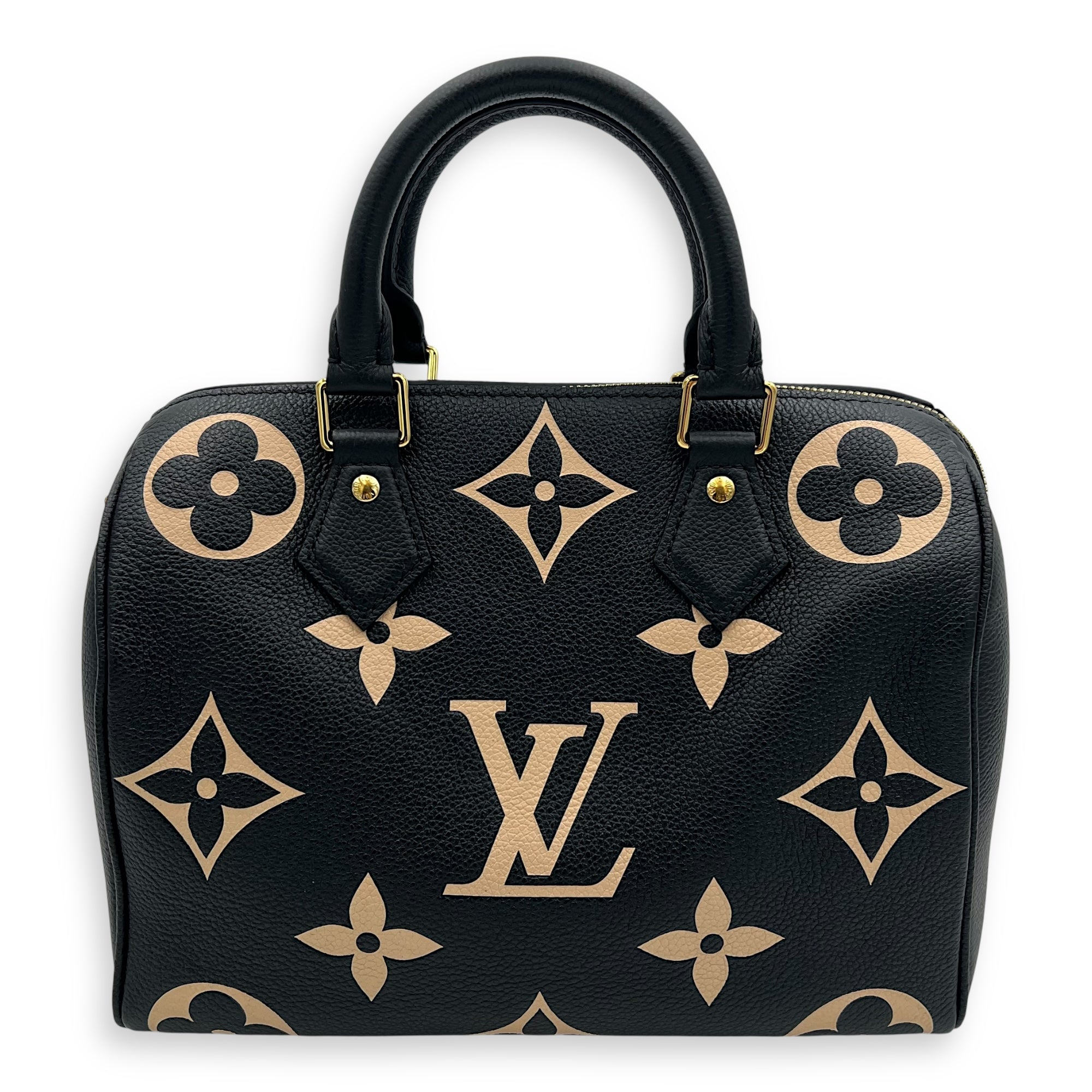 Louis Vuitton Speedy Bandouliere 25 Bicolor Top Handle Bag in Empreinte Leather, Gold hardware_1