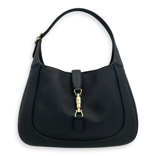 Gucci Jackie 1961 Shoulder Bag Black in Calfskin, Gold hardware_1
