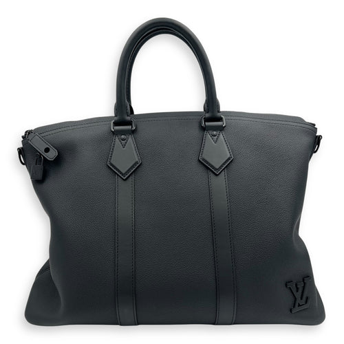 Louis Vuitton Lock It Black Top Handle Bag in Taurillon Leather, Lacquered Metal hardware_1