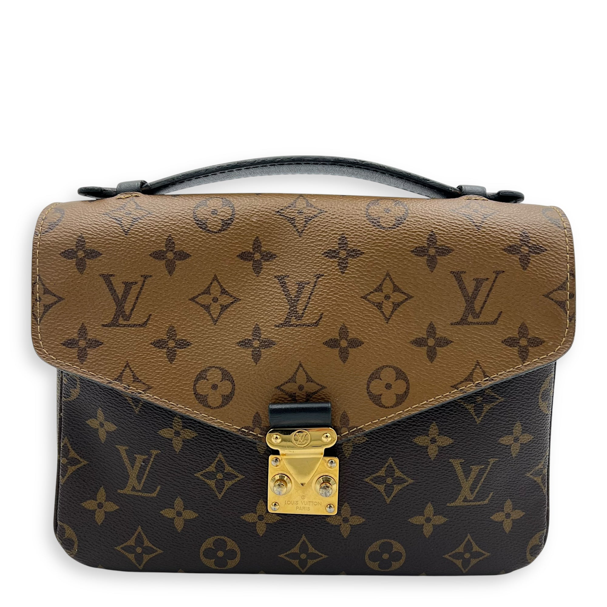 Louis Vuitton Metis Crossbody Bag Brown in Monogram Coated Canvas, Gold hardware_1