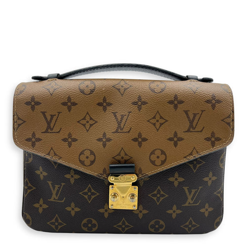 Louis Vuitton Metis Crossbody Bag Brown in Monogram Coated Canvas, Gold hardware_1