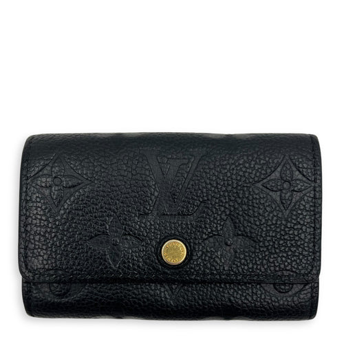 Louis Vuitton Key Pouch Black in Empreinte Leather, Gold hardware_1