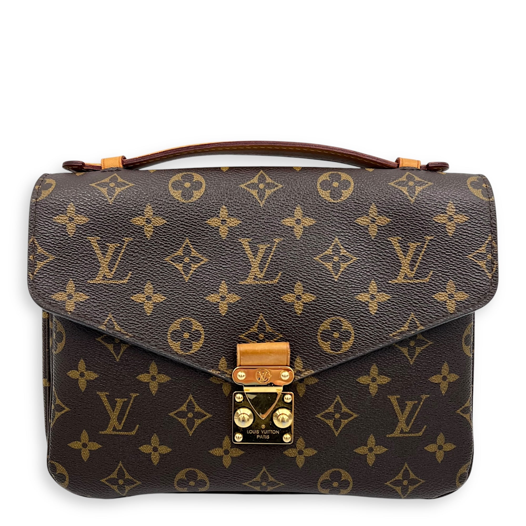 Louis Vuitton Metis Crossbody Bag Brown in Monogram Coated Canvas, Gold hardware_10