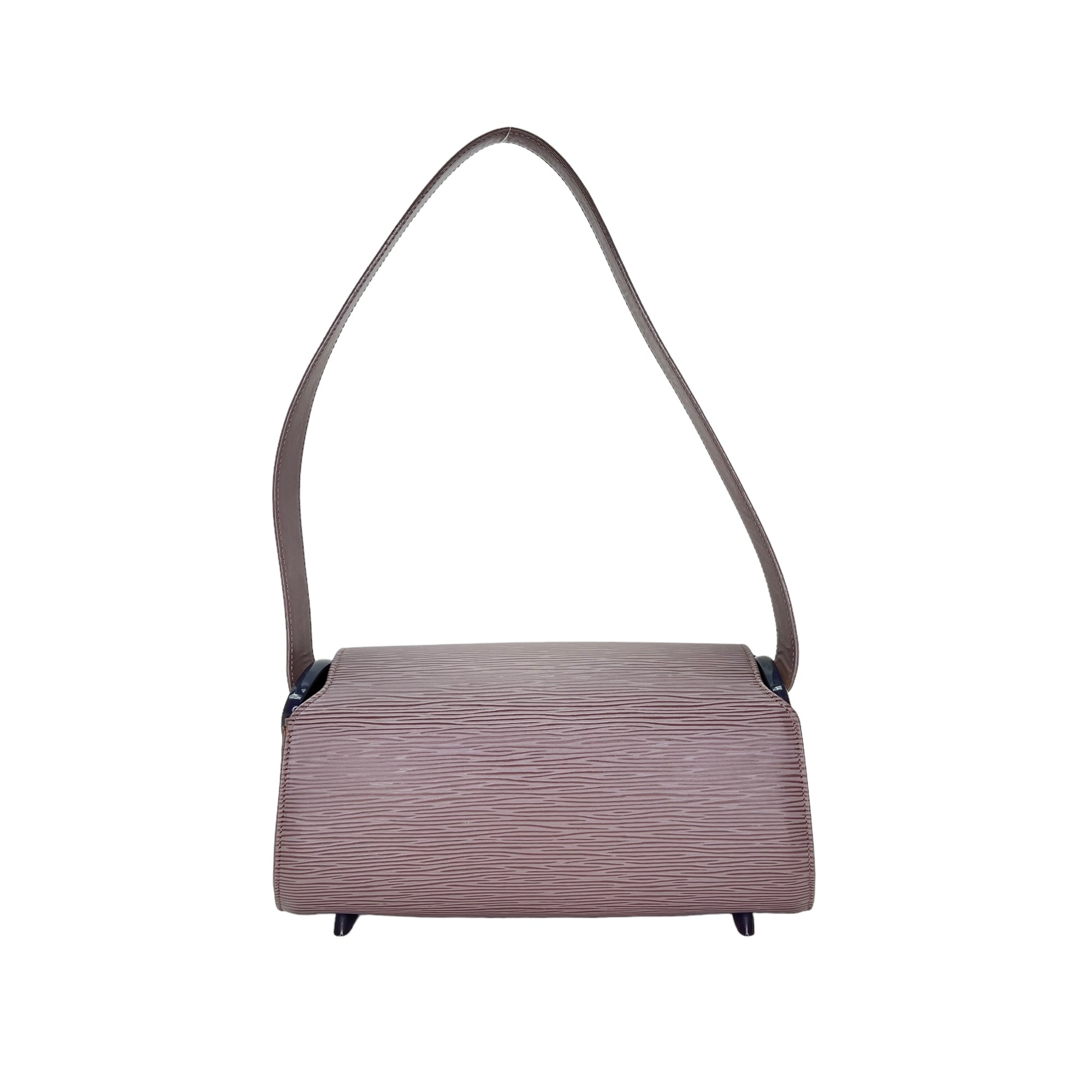 Nocturne PM Purple Shoulder Bag in Epi Leather, Resin hardware