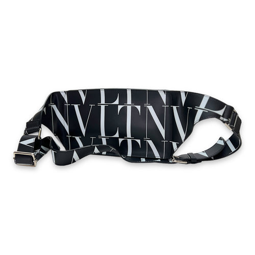 Allover VLT Belt Bag  Black in Calfskin , Silver Hardware