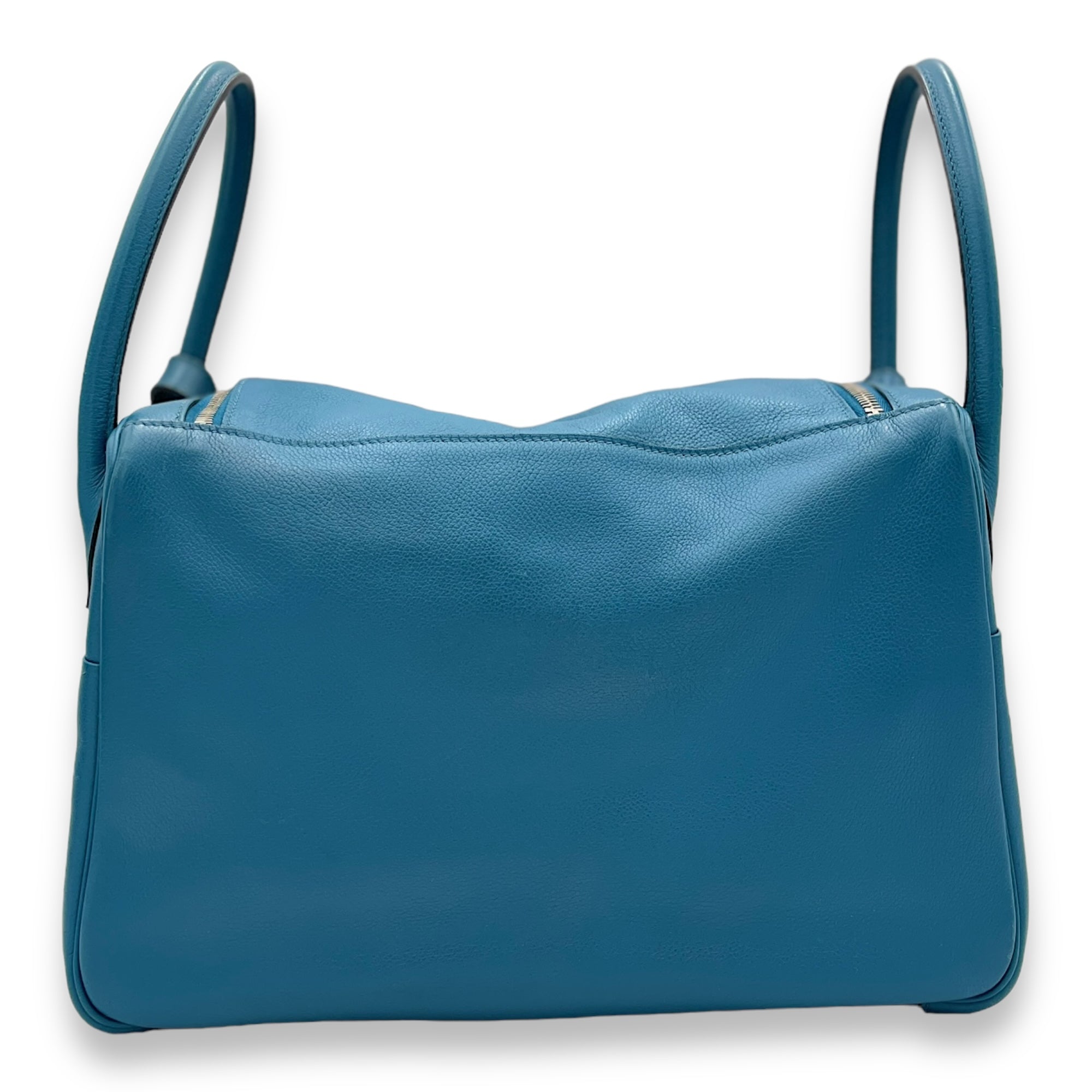 Hermès Lindy 34 Bleu Izmir in Evercolor, Palladium hardware Singapore