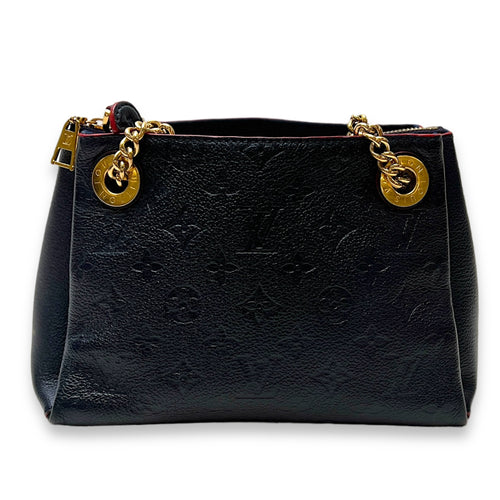 Surene BB Navy Shoulder Bag in Monogram Empreinte Leather, Gold hardware