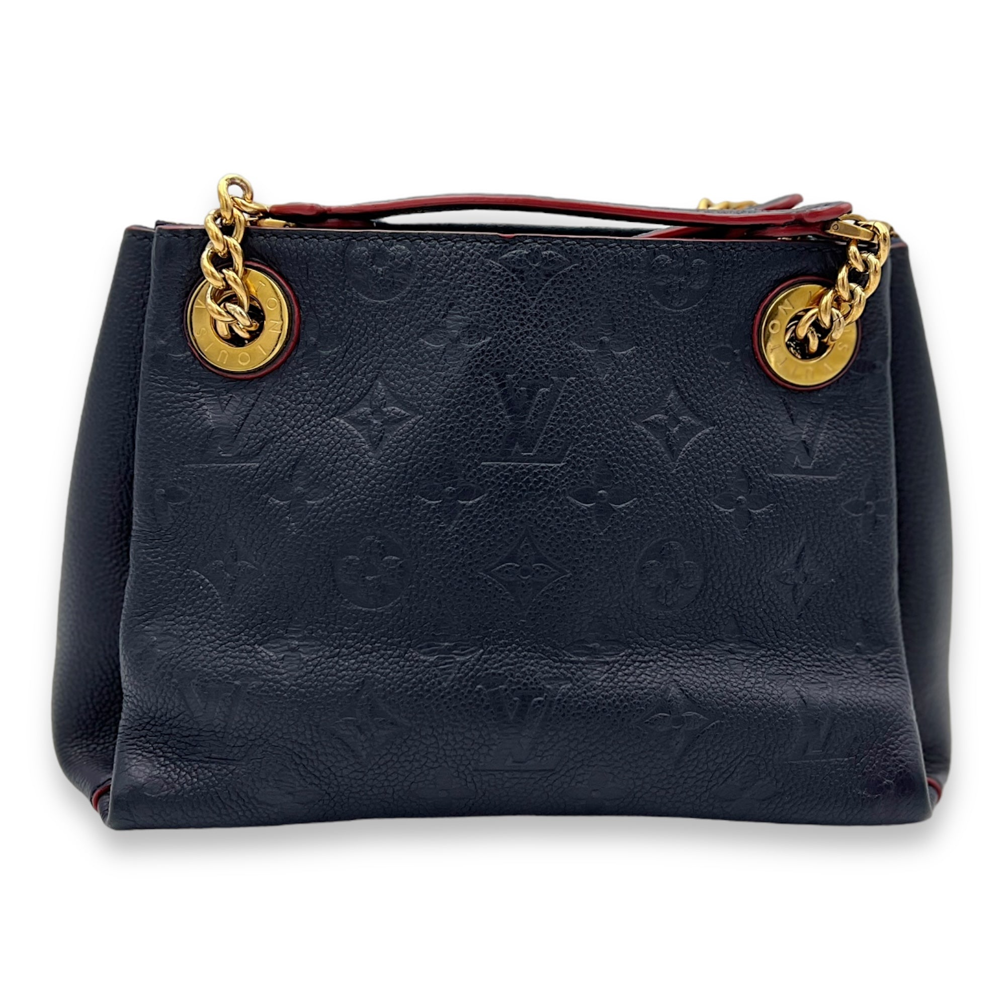 Surene BB Navy Shoulder Bag in Monogram Empreinte Leather, Gold hardware