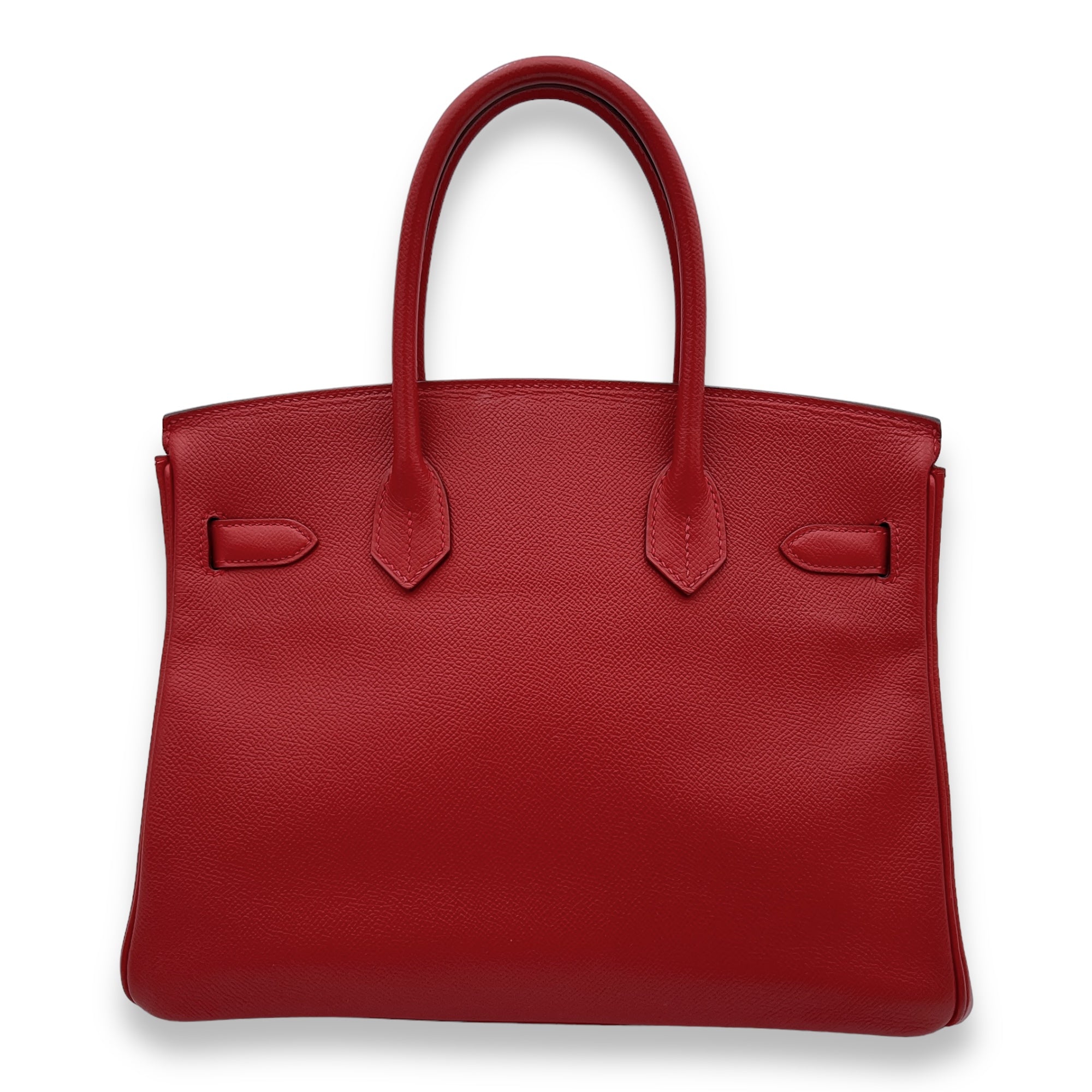 Birkin 30 Rouge Casaque in Epsom, Palladium hardware