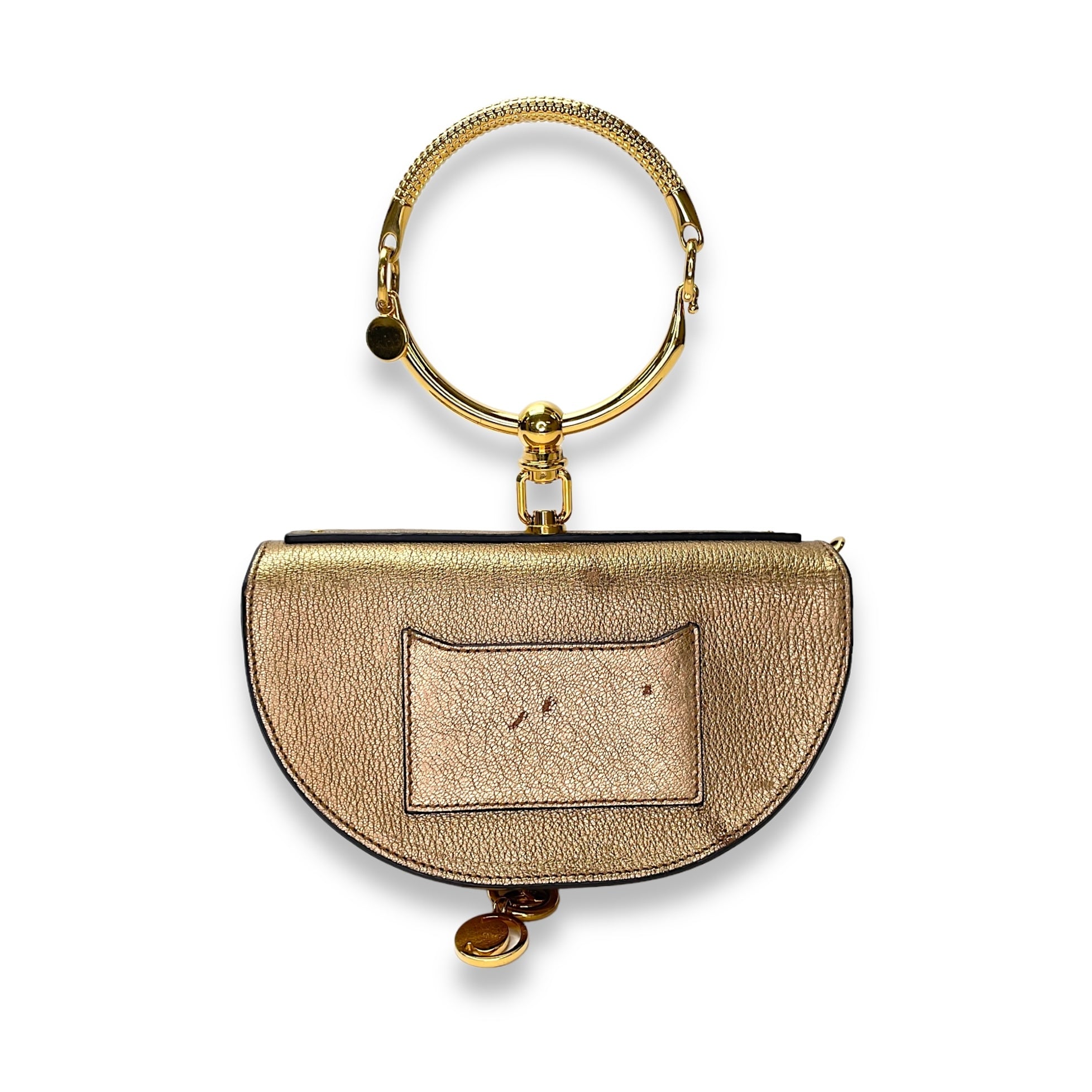 Nile Clutch Mini Gold in Calfskin , Gold Hardware