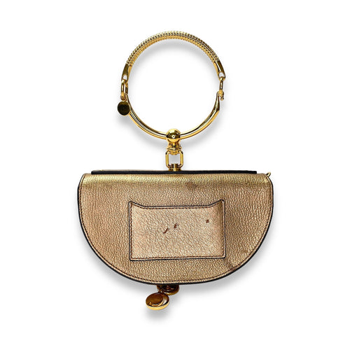 Nile Clutch Mini Gold in Calfskin , Gold Hardware