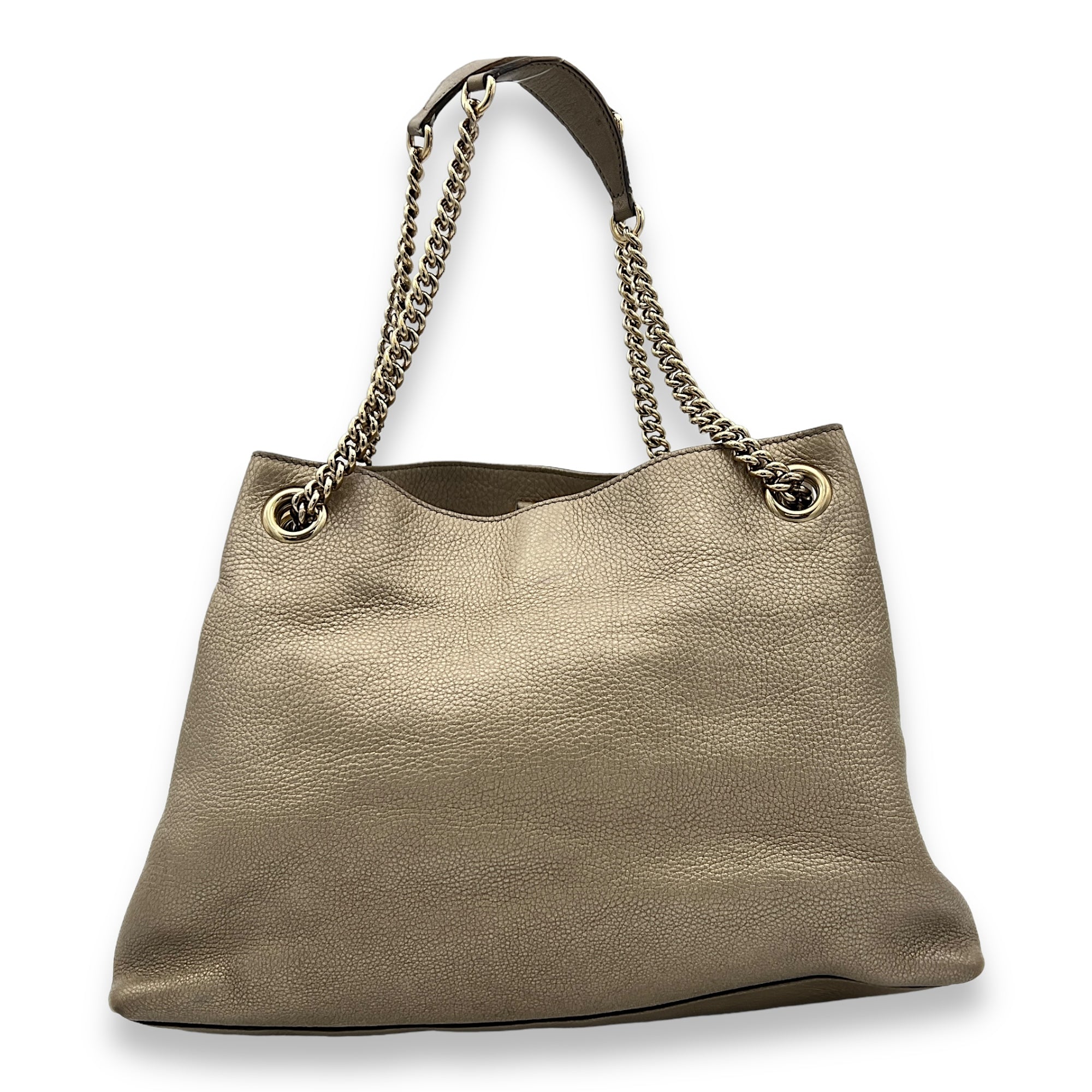 Soho Tote Bag Gold in Calfskin, Gold hardware