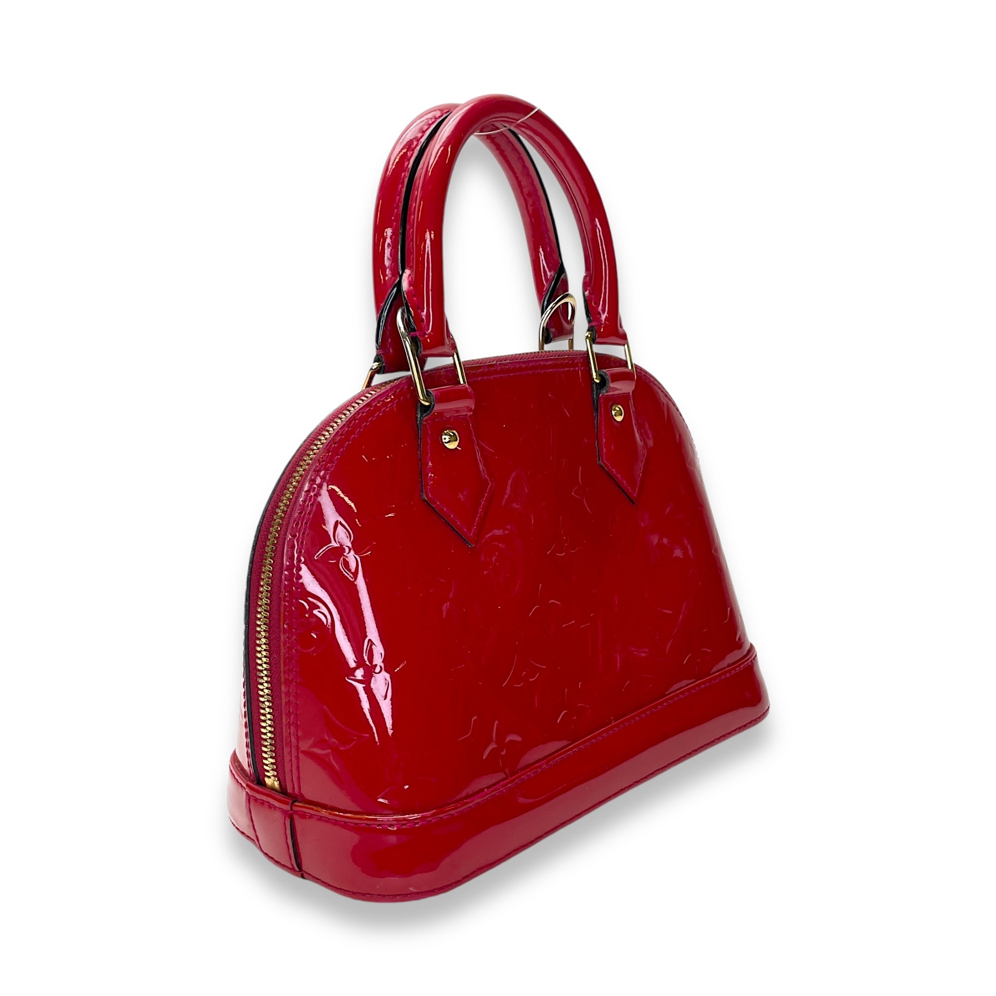 Alma BB Top handle bag in Monogram Vernis leather, Gold Hardware