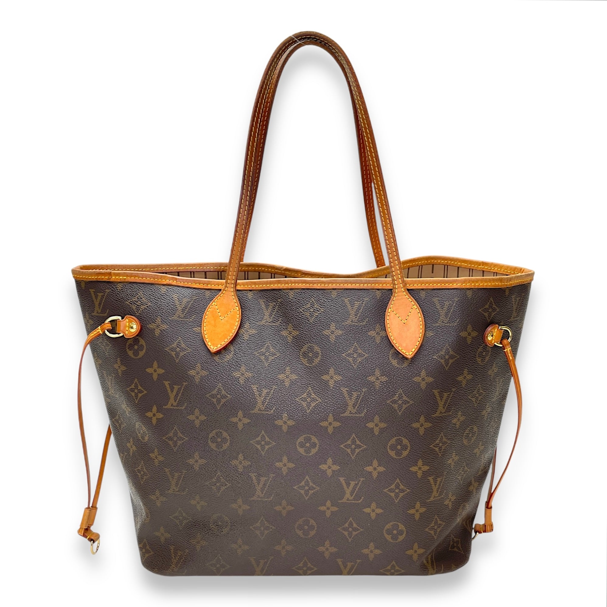 Neverfull MM Tote bag in Monogram coated canvas, Gold Hardware