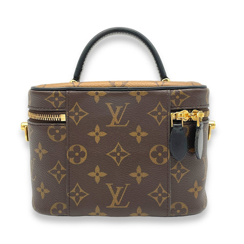 Reverse Vanity Bag PM Brown in Monogram Coated Canvas, Gold hardware