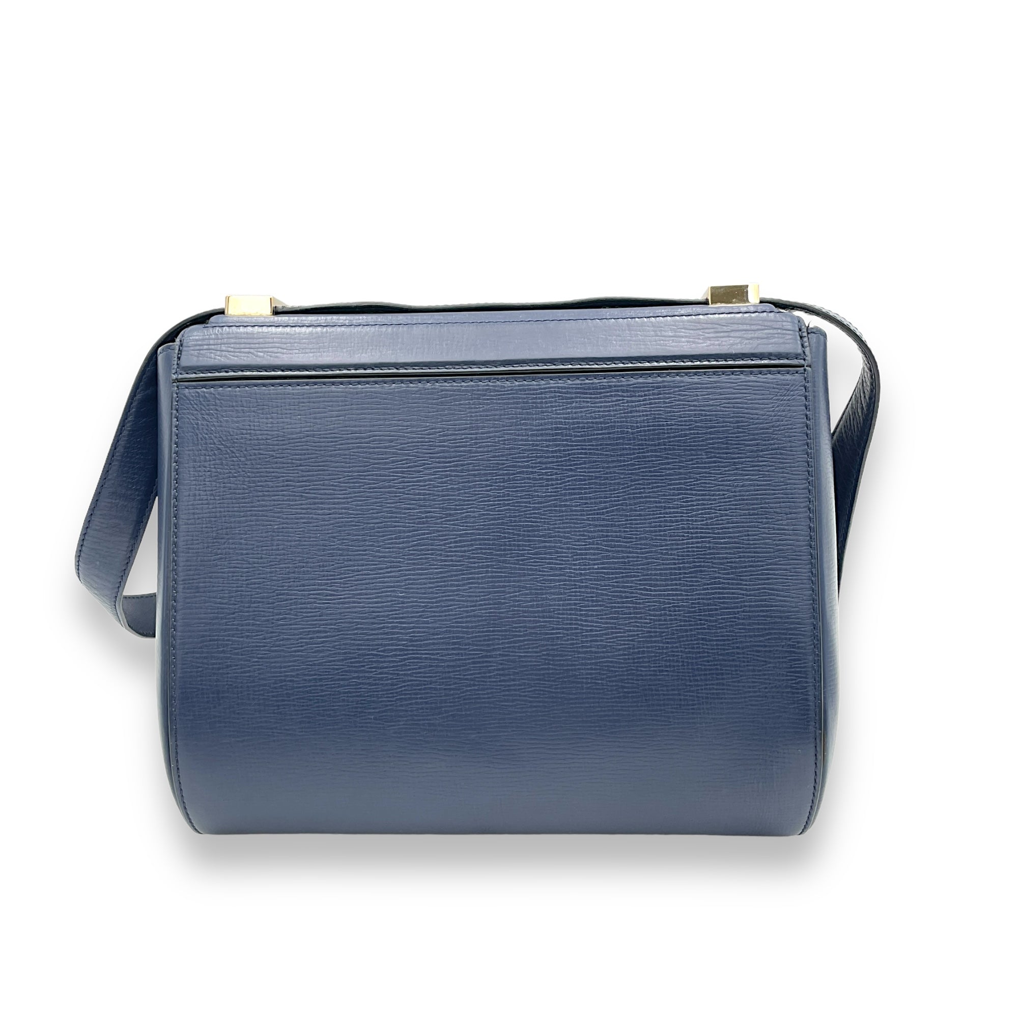 Pandora Navy Crossbody Bag in Calfskin, Gold hardware