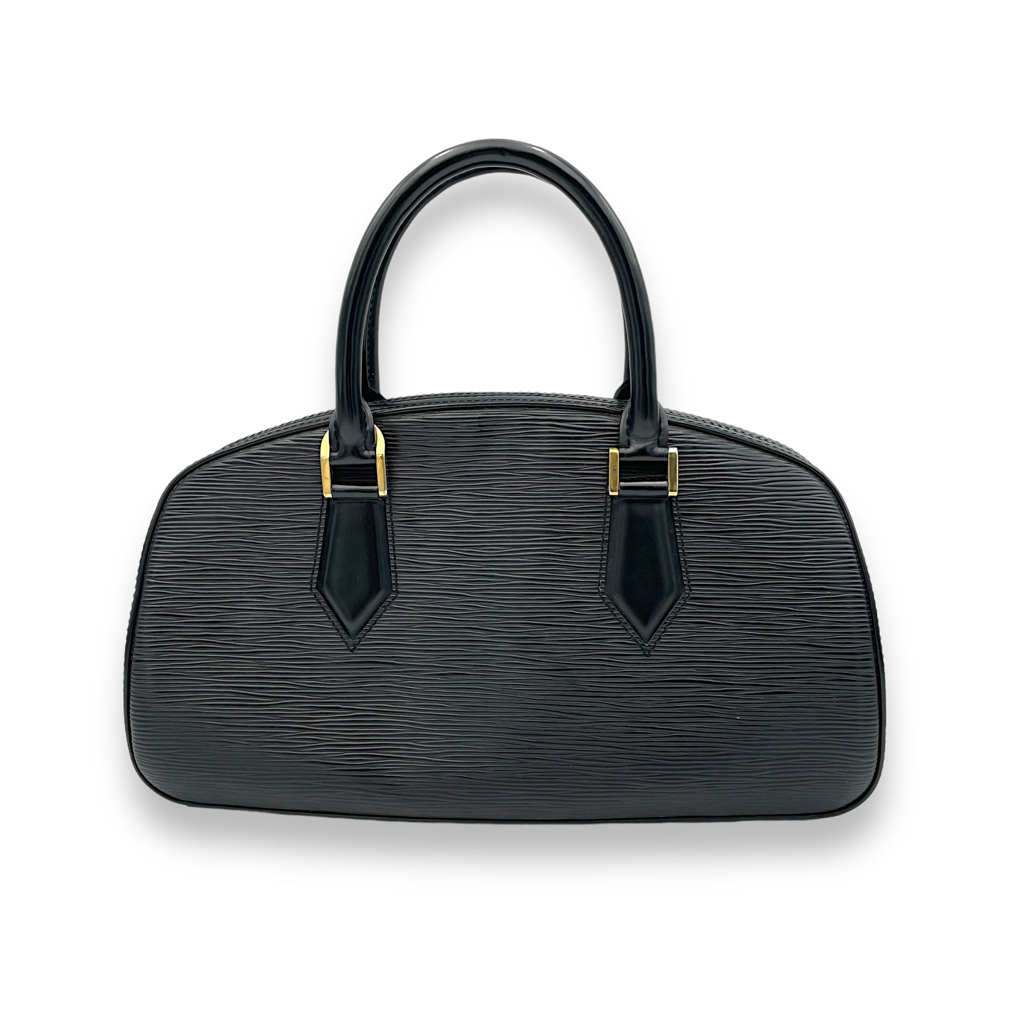 Jasmine Top Handle Bag Black in Epi Leather, Gold hardware