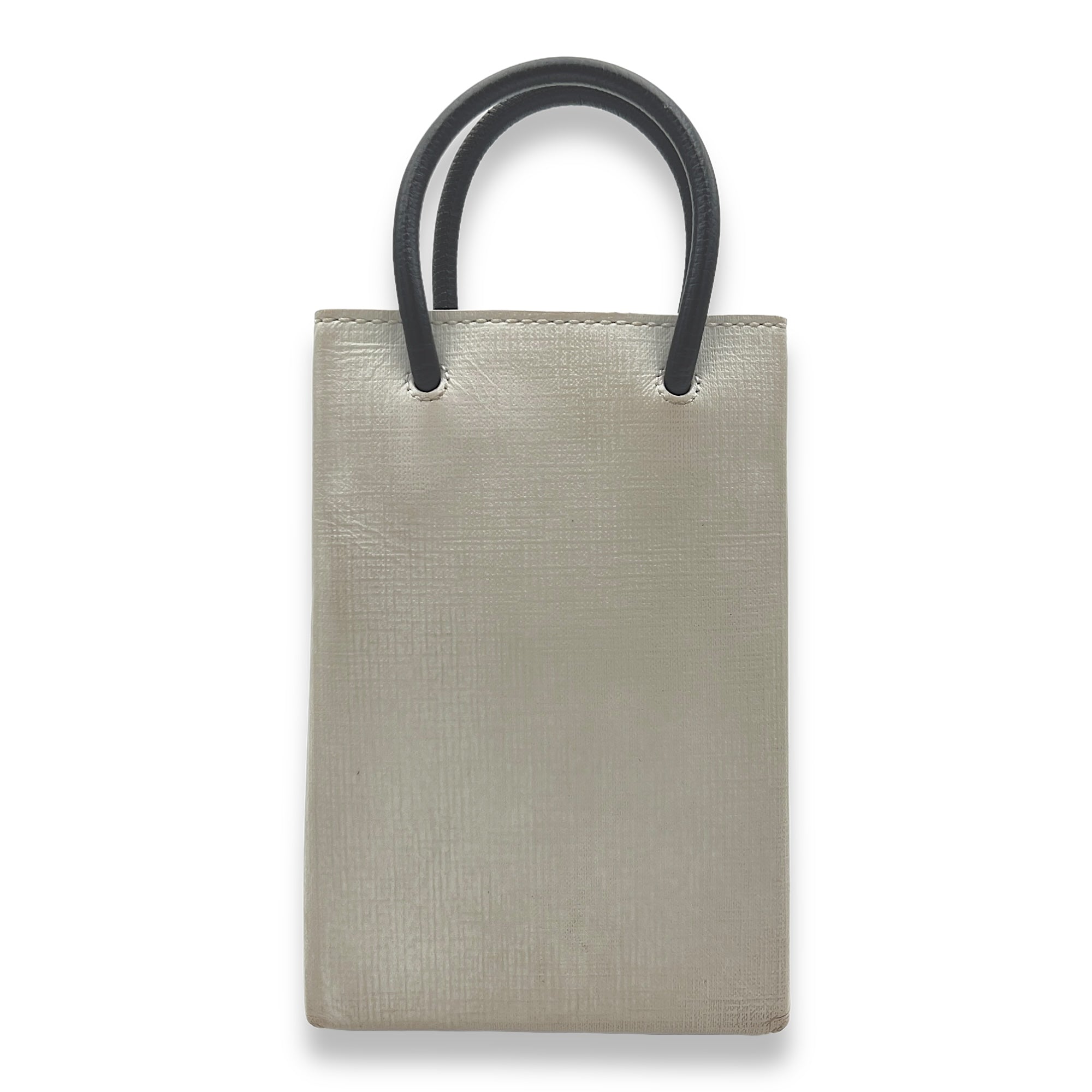 Shopping Mini Top handle bag in Calfskin, Silver Hardware