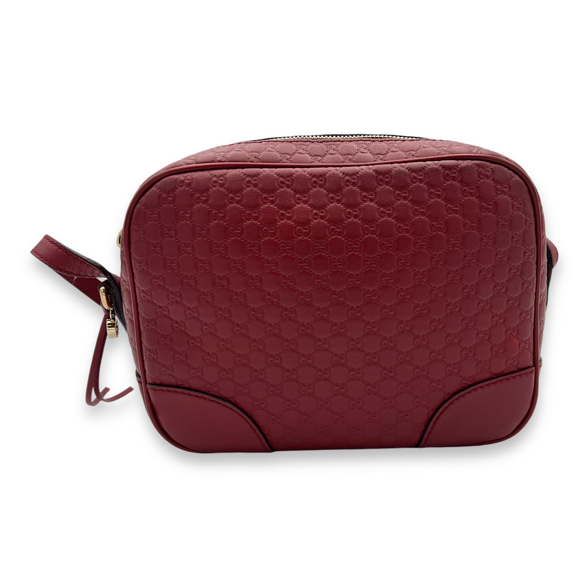 Bree Red Crossbody Bag in Guccissima Leather, Gold hardware