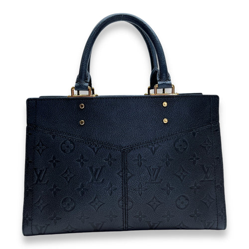 Sully PM Black Top Handle Bag in Monogram Empreinte Leather, Gold hardware