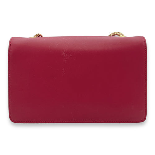 Betty Red Shoulder Bag in Calfskin,  hardware