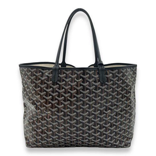 Saint Louis Tote Bag Brown in Coated Canvas, Silver hardware