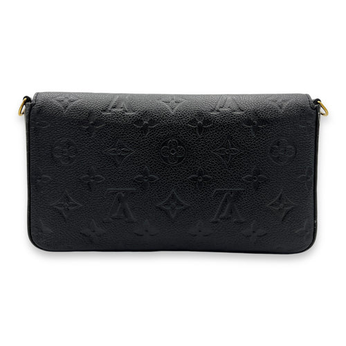 Felicie Wallet On Chain Black in Monogram Empreinte Leather, Gold hardware