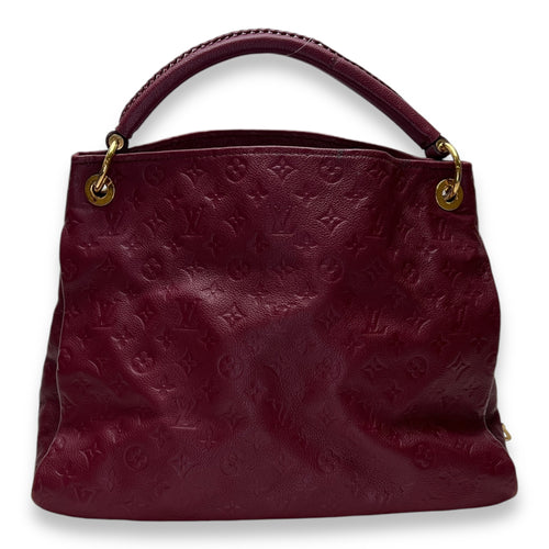 Artsy Top Handle Bag Red in Monogram Empreinte Leather, Gold hardware