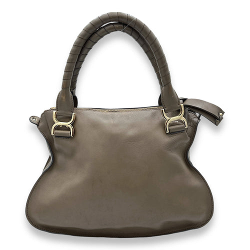 Marcie Shoulder Bag Grey in Calfskin, Light Gold hardware