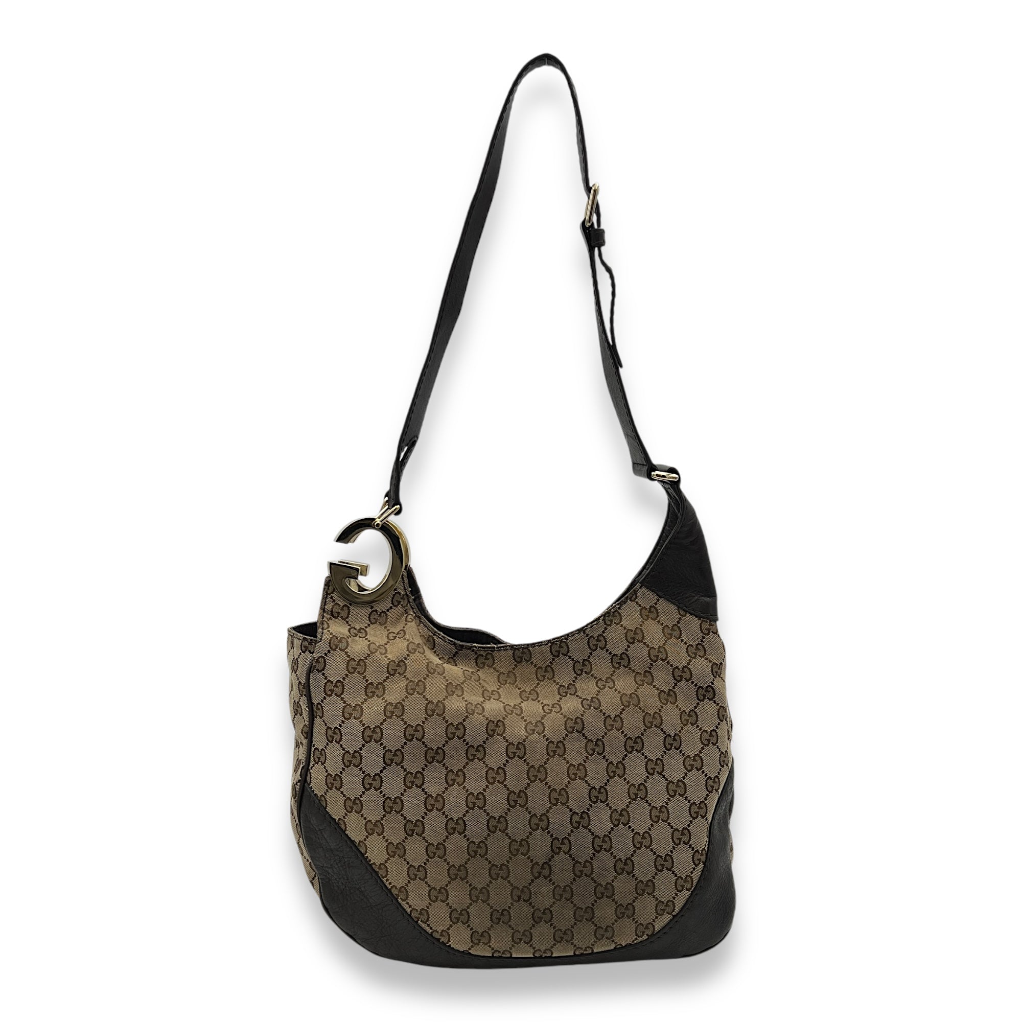 Others Shoulder Bag Brown in Jacquard, Light Gold hardware