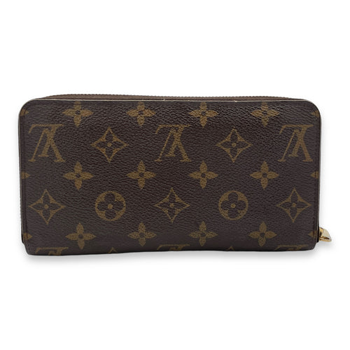 Zippy Wallet Brown in Monogram Coated Canvas, Gold hardware