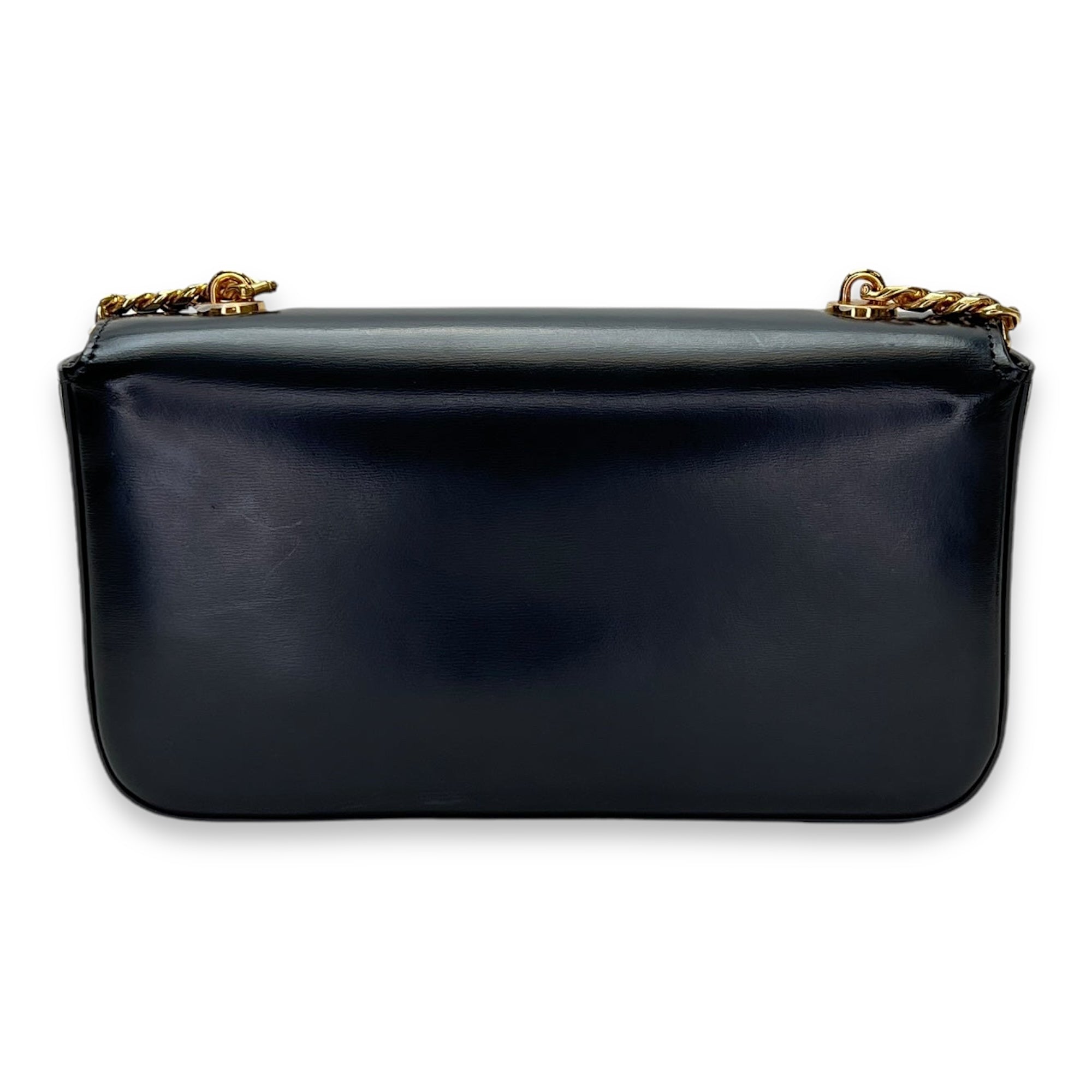 Triomphe Shoulder Bag  Black in Calfskin , Gold Hardware