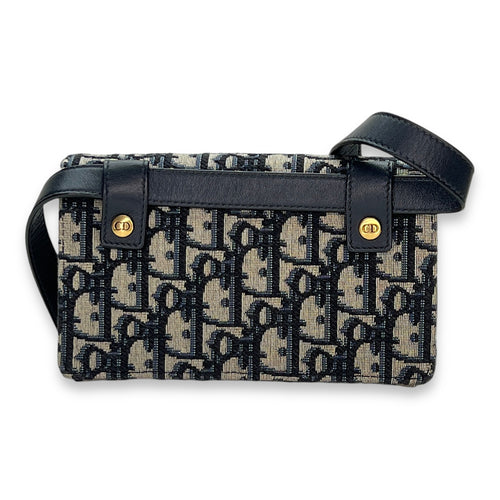 Saddle Mini Belt bag in Jacquard, Gold Hardware