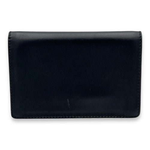 J'adior Black Wallet On Chain in Lambskin, Gold hardware