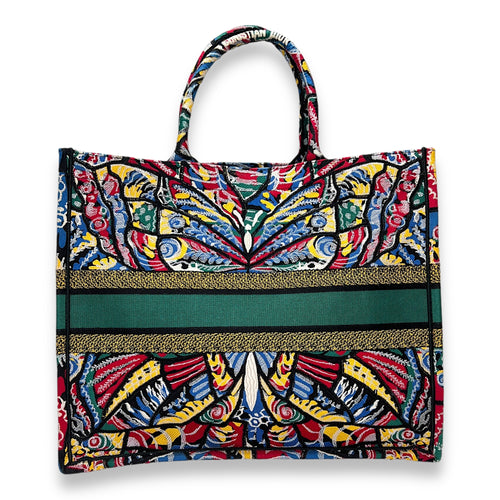 MULTICOLOUR LARGE BUTTERFLY BOOK Tote Bag Large Multi-colour Tote Bag in Canvas